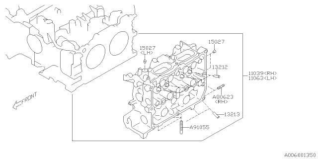 2016 Subaru WRX Cylinder Head Diagram 1