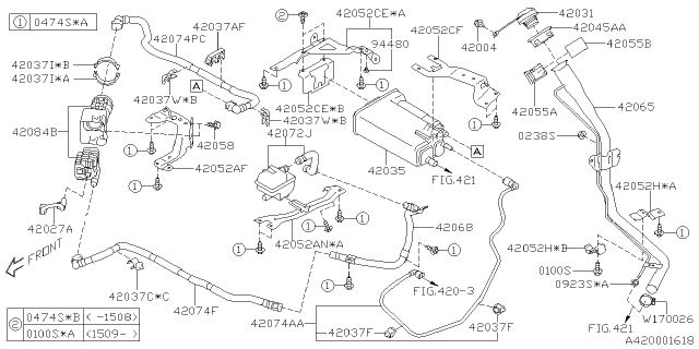 2016 Subaru WRX STI Bracket CSTR LH Us Diagram for 42052VA030