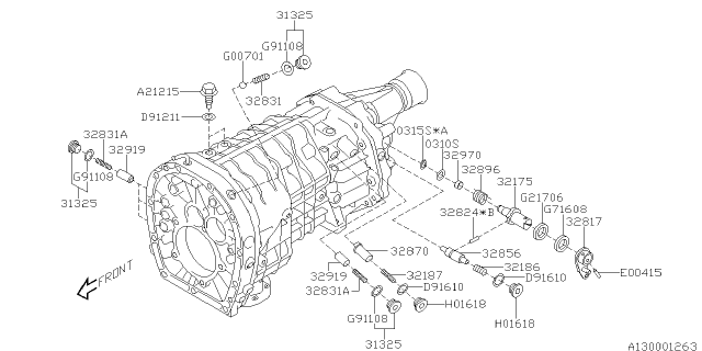 2020 Subaru WRX STI Shifter Fork & Shifter Rail Diagram 2