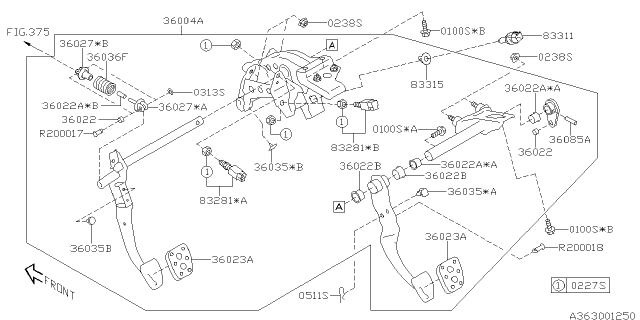 2019 Subaru WRX Pedal System Diagram 2