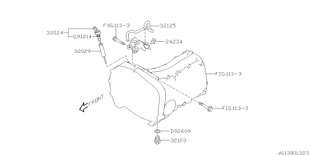 2019 Subaru WRX STI Manual Transmission Case Diagram 2