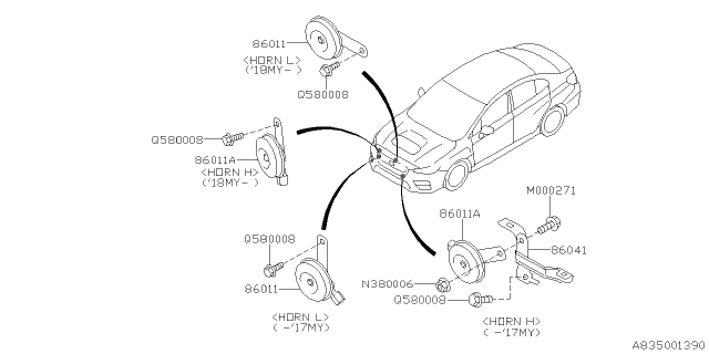 2019 Subaru WRX STI Electrical Parts - Body Diagram 2