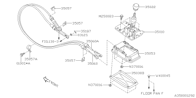 2019 Subaru WRX STI Manual Gear Shift System Diagram 1