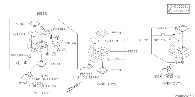 2019 Subaru WRX Console Box Diagram 4