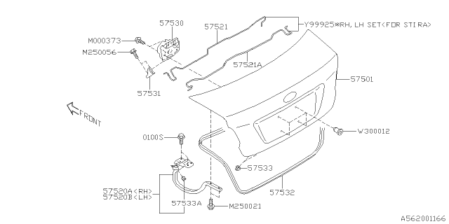 2015 Subaru WRX Trunk & Fuel Parts Diagram 3