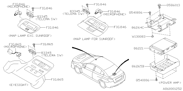 2019 Subaru WRX Cover Amp Sdn Diagram for 86265VA000