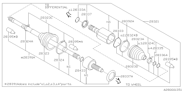 2018 Subaru WRX Front Axle Diagram 1