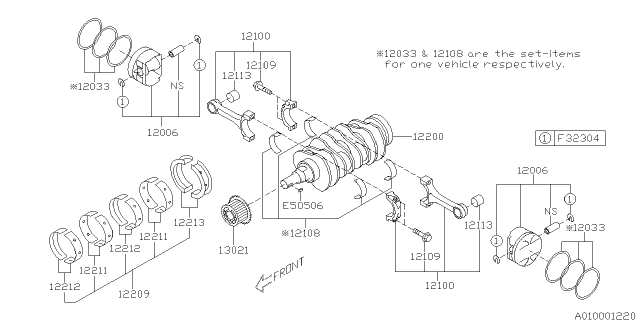 2015 Subaru WRX Piston & Crankshaft Diagram 2
