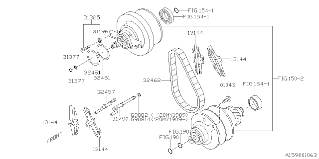 2020 Subaru WRX STI Pulley Set Diagram