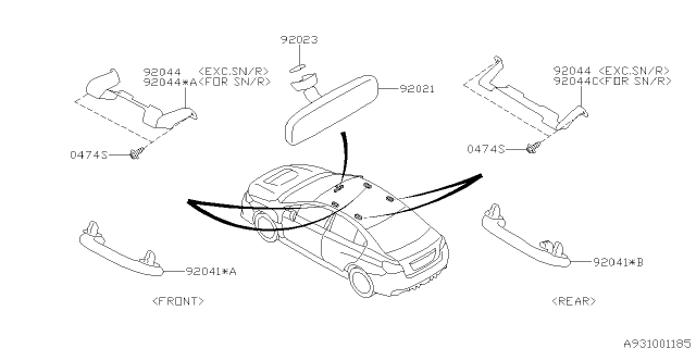 2015 Subaru WRX STI Room Inner Parts Diagram 1