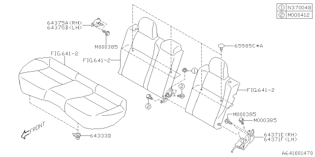 2020 Subaru WRX STI Rear Seat Diagram 4