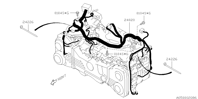 2015 Subaru WRX Harness Engine Diagram for 24020AF990