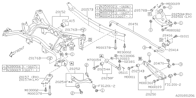 2020 Subaru WRX STI Rear Suspension Diagram 4