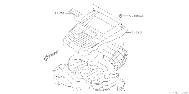 2015 Subaru WRX Ornament M Diagram for 14172AA090