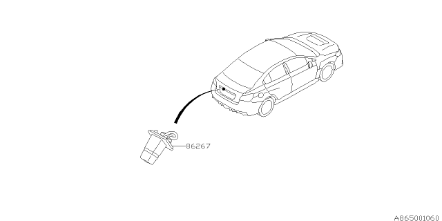 2019 Subaru WRX STI Rear View Camera Assembly Diagram for 86267VA510