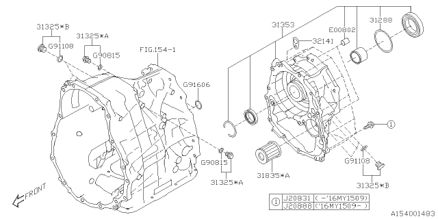 2017 Subaru WRX STI Automatic Transmission Case Diagram 3