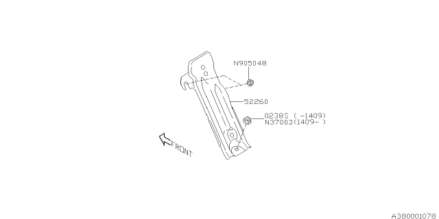 2017 Subaru WRX Foot Rest Diagram