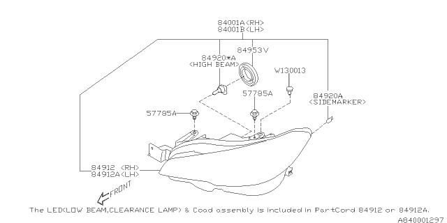 2016 Subaru WRX Head Lamp Diagram 3