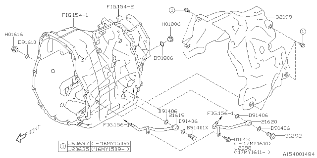 2015 Subaru WRX STI Automatic Transmission Case Diagram 2