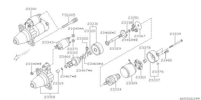 2013 Subaru Impreza STI Starter Diagram 2