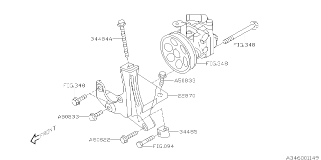 2014 Subaru Impreza STI Power Steering System Diagram 1