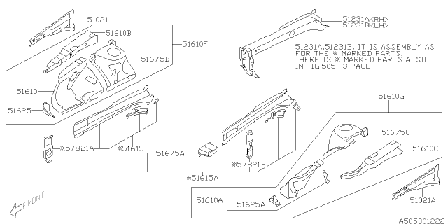 2010 Subaru Impreza STI Body Panel Diagram 10