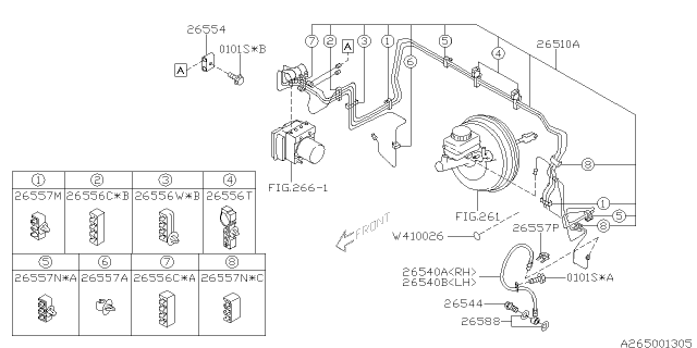 2010 Subaru Impreza WRX Brake Piping Diagram 3