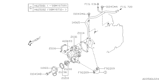 2014 Subaru Impreza WRX Water Pump Diagram 1