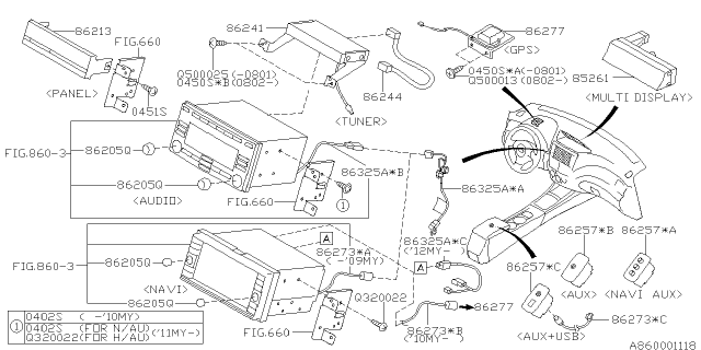 2013 Subaru Impreza STI Knob Diagram for 86205FJ200