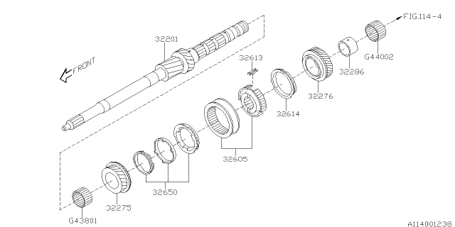 2014 Subaru Impreza STI Main Shaft Diagram 1