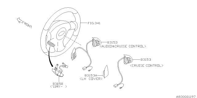 2013 Subaru Impreza STI Switch - Instrument Panel Diagram 5