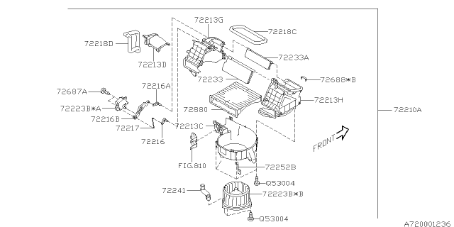 2012 Subaru Impreza WRX Filter Diagram for 72880FG000