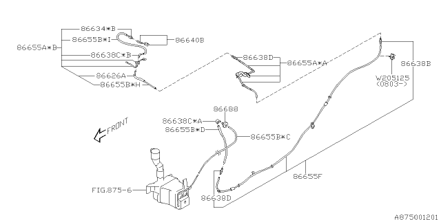 2008 Subaru Impreza WRX Windshield Washer Diagram 5