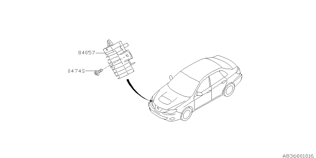 2014 Subaru Impreza STI Electrical Parts - Day Time Running Lamp Diagram 1