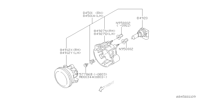 2011 Subaru Impreza WRX Lamp - Fog Diagram 2