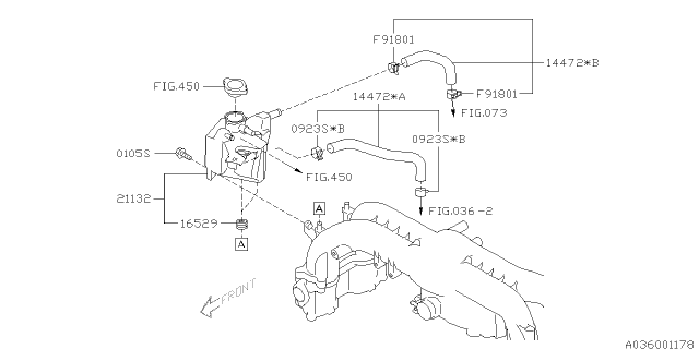 2008 Subaru Impreza Tank Assembly Water Diagram for 21132AA140