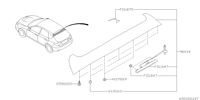 2010 Subaru Impreza STI Spoiler Diagram 5