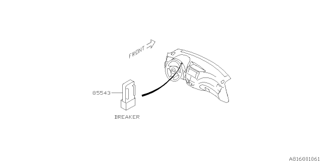 2011 Subaru Impreza WRX Power Window Equipment Diagram 1