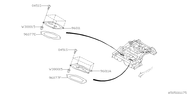 2009 Subaru Impreza WRX Body Panel Diagram 2