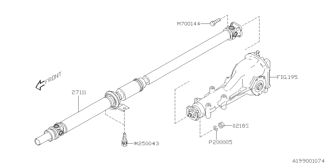 2011 Subaru Impreza WRX Propeller Shaft Diagram