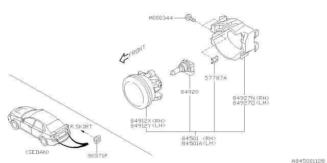 2014 Subaru Impreza STI Lamp - Fog Diagram 1