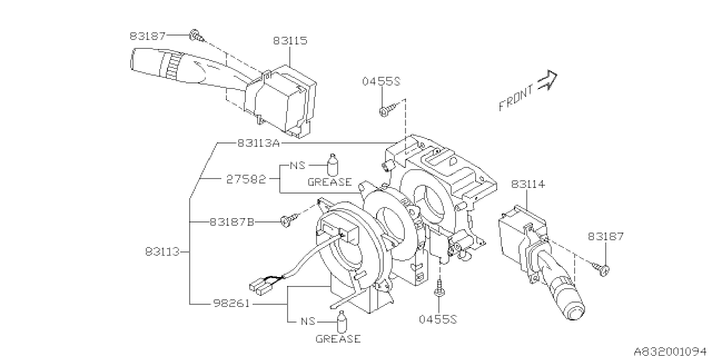 2011 Subaru Impreza Switch - Combination Diagram 2