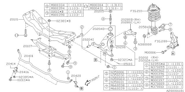 2010 Subaru Impreza Front Suspension Diagram 6