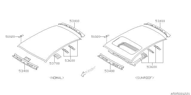 2010 Subaru Impreza WRX Body Panel Diagram 9