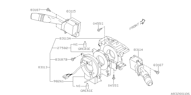 2009 Subaru Impreza WRX Switch - Combination Diagram 3