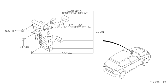 2012 Subaru Impreza STI Fuse Box Diagram 1