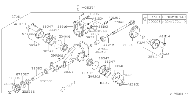 2009 Subaru Impreza Differential - Individual Diagram 2