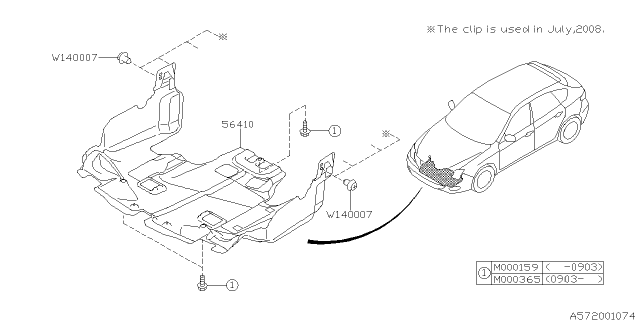 2010 Subaru Impreza WRX Under Cover & Exhaust Cover Diagram 4