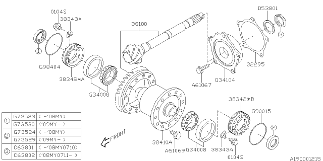 2009 Subaru Impreza Differential - Transmission Diagram 2