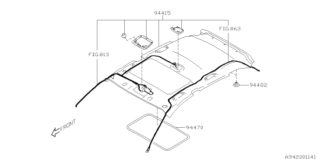 2008 Subaru Impreza Roof Trim Diagram 3